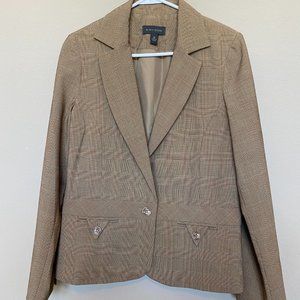 Womens Savion Plaid Blazer Size 10